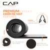 CAP Barbell High Density Exercise Mat with strap, 68"x24" 12mm - Black