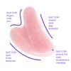 AOVIOANDY Gua Sha マッサージツール ローズクォーツ 翡翠 GuaSha フェイシャルツール Gua-Sha ストーン 首 ボディ スパ 指圧 こすり マッサージ トリガーポイント トリートメント