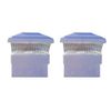 (2 Pack) Plastic Off White 5 X 5 Outdoor Solar Post Cap Light - 2 Bright SMD LED Bulbs