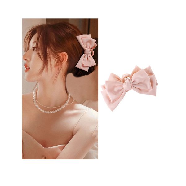 Pink Claw Clip for Hair Bows for Women Jaw Clips for Hair Accessories for Girls Satin Bow Hair Clip Clamps Bowknot Hair Claw Clips for Thick Hair Styling Accessories