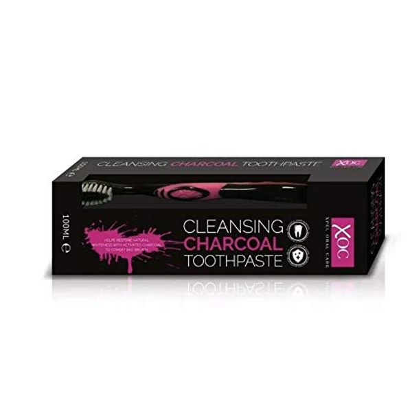 Charcoal Cleansing Toothpaste 100ml with Free Toothbrush