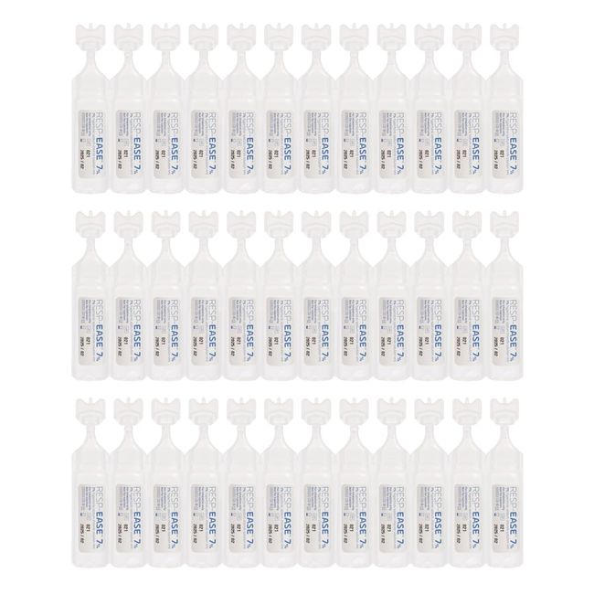 Resp-Ease 144ml 7% Sterile Hypertonic Saline Solution for Inhalation via Nebuliser - Helps Clear Airways and Congestion from Lungs - 36 x 4ml Vials - Strong Nebuliser Saline Solution