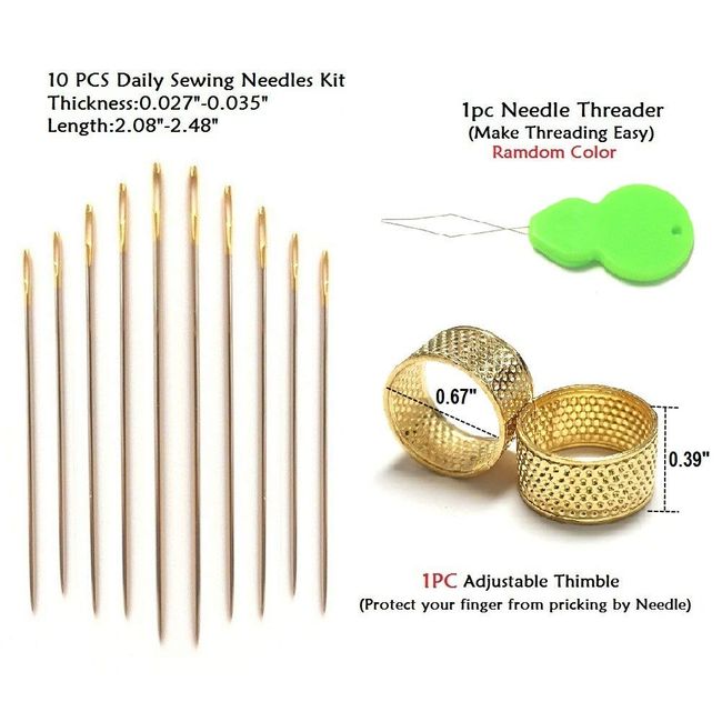 Needle and Thread Sewing Kit Set Wig Weaving Extensions Knitting