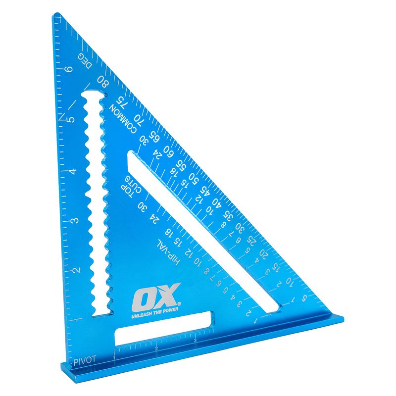 OX Tools Pro Aluminium Rafters Square Metric - 180mm, Blue - Online ...