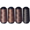 4 Rolls Sewing Threads Using for Hand Sewing,Hair Extensions,Making Wigs DIY(Dark Brown Series)
