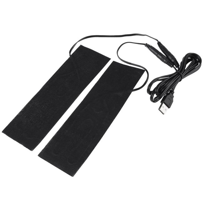 Wincal USB Heater Camping - 1 Pair 5V USB Electric Heating Element Film Heater Pads Heating Cloth Carbon Fiber Pad for Outdoor Night Warming Feet, 35℃-50℃