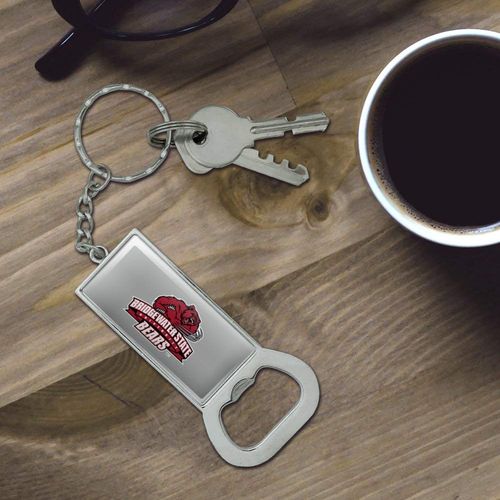 GRAPHICS & MORE Bridgewater State Bears Logo Keychain Rectangle Chrome Plated Metal Bottle Cap Opener
