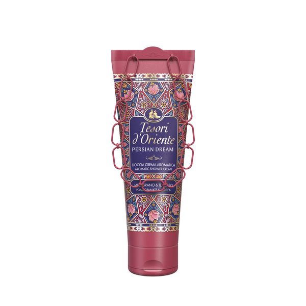 Tesori d'Oriente - Persian Dream Cream Shower with Notes of Pomegranate and Red Tea, Antioxidant Effect, Deep Cleanses and Nourishes the Skin, 250 ml