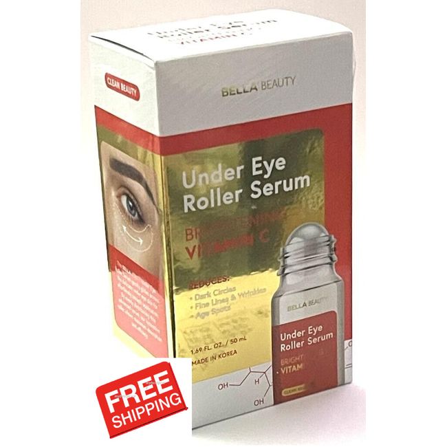 Bella Beauty Under EYE ROLLER Serum / Brightening Vitamin C - New & SEALED