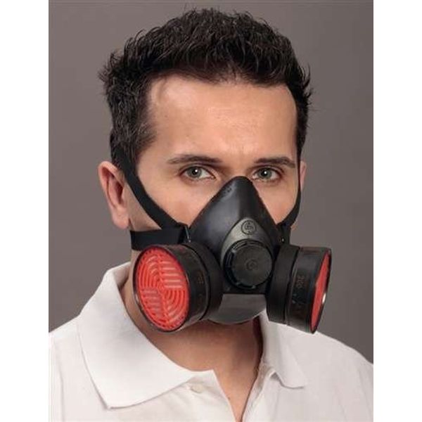 Halbmaske Polimask 100/2 mit Doppelfilteranschluss DIN EN140 für Brillenträger 4000370789