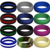 SayitBands Six of Thin Blue Line Silicone Ring Size 9
