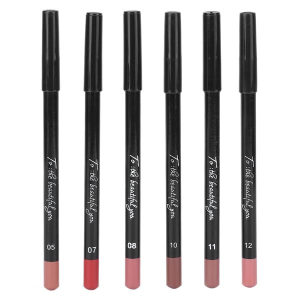 6pcs Lip Liner, Professional Waterproof Matte Long Lasting Lip Pencil, Women Lip Pencil(set 03)