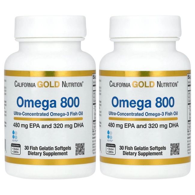 Omega 800 Pharmaceutical Grade Fish Oil, 80% EPA/DHA, Triglyceride Form, 1,000