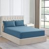 Flannel Fitted Sheet with Elastic & Corner Sheet Straps - Soft & Breathable, Full, Teal