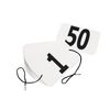 Hodges Badge Company Rectangular Equestrian Numbers with String - 50 Set (Numbers 1-50) - Made in USA