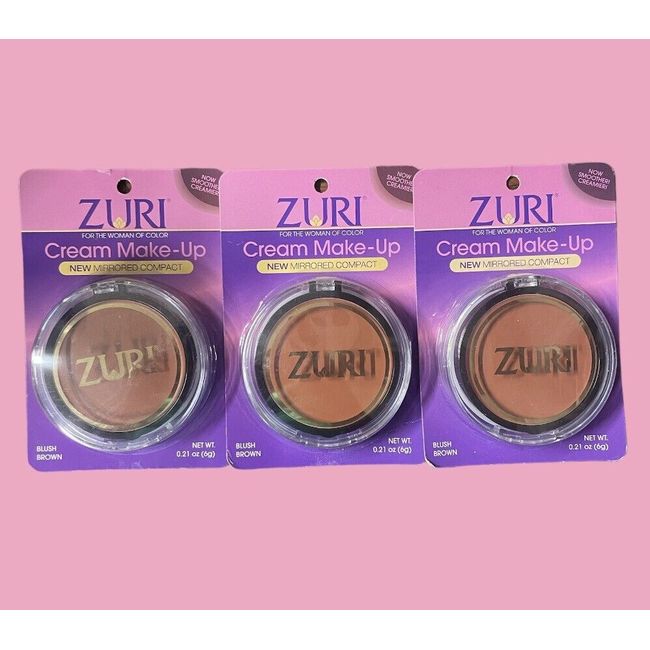 Zuri Cream Makeup - Blush Brown ( 3 Pack ) 6g Each FREE SHIPPING