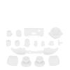 Full Game Controller Button Set Replacement Handles Kits for Xbox Series X with Comfortable Feel (White)
