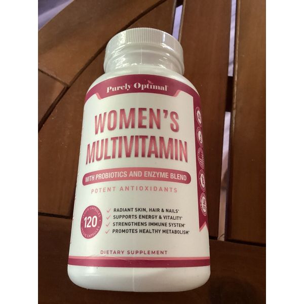 Purely Optimal Women’s Multivitamin Supplement With Probiotics 120 Capsules New