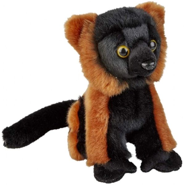 Ravensden Soft Toy Red Ruffed Lemur Sitting 18cm