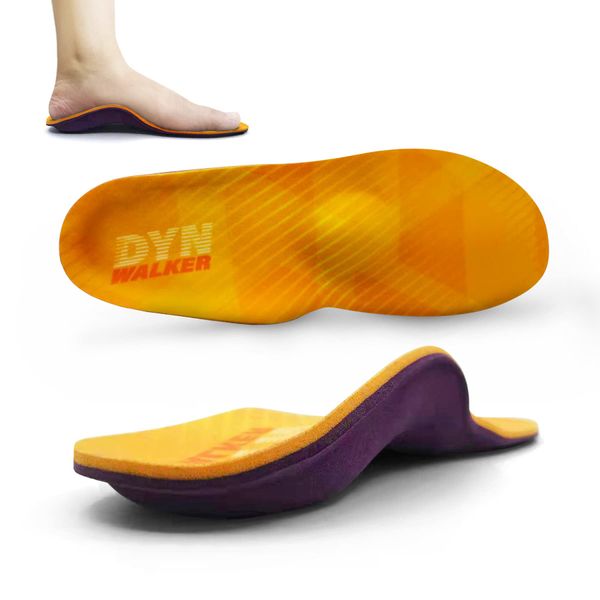 DynWalker Footbed, Memory Foam Arch Support, Insole, Supporter, Insole, Shock Absorption, Shock Absorption, Standing Work, orange, purple