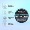 REDKEN Matte Clay, Styling Clay for a Flexible Bed-Head Hold, For Men and Women, Color-Safe Formula with UV Filters, 50 ml