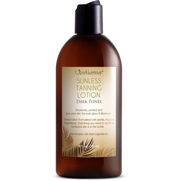 Just Nutritive Sunless Tanning Lotion - Dark Tones Indoor Self-tanner 