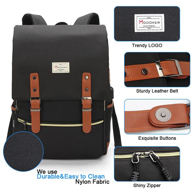 Travel Laptop Backpack With USB Charging Port- Modoker