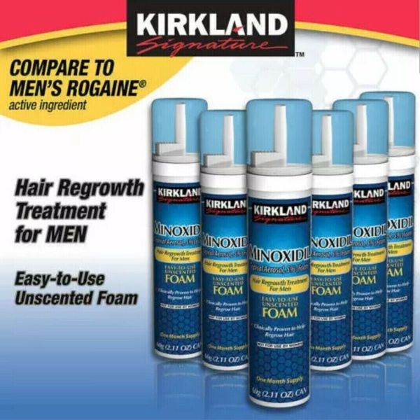 6 Months Kirkland 5% Hair Regrowth Foam Genuine exp 2025 Ships From USA NEW