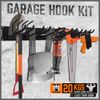 Storage Hooks Wall Mount Garage Garden Organization Rack Max 600 lbs 64" Utility