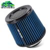 3" 76mm Dry Air Filter Cold Air Intake Cone Replacement High Flow Inlet BLUE