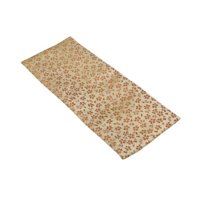 Buddhist Altar Pull Mat "Hiyori Pattern" Flameproof Buddhist Altar Mat 11.8 x 4.7 inches (30 x 12 cm), M Size 001. Beige