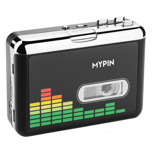 Portable Cassette Tape Player to MP3 Converter Retro Walkman Auto Reverse Audio USB Tape Player with Earphones, No Need Computer