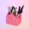 Rainbow Desk Organizer Four Compartments Colorful Office Storage Multi-Purpose