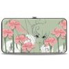 Buckle-Down Women's Wallet, Green/Pink, 7" x 4"