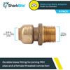 2 SharkBite 3/8 (  (1/2" OD) x 1/2" MNPT Reducing Adapter, Push to Connect Brass