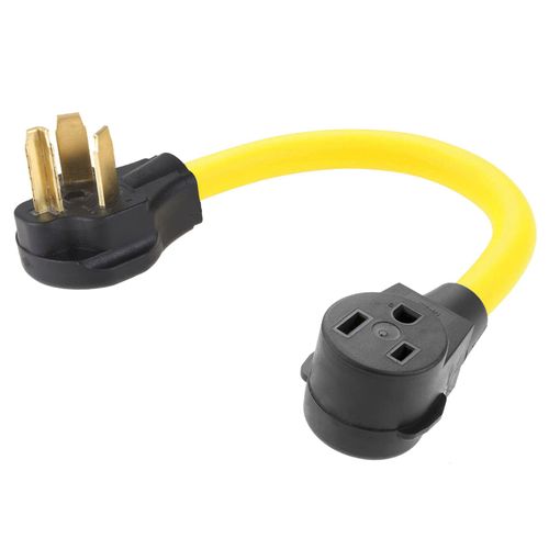 SURIEEN NEMA 10-30P to 6-50R Welder Adapter Cord, 1.5FT 30 Amp Dryer Male Plug to 50 Amp Welder Socket Adapter Cable 250V 10AWG, Fit for Welding Machine EV Charger Generator Connector