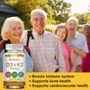 Vitamin D3 K2 Softgels Capsules - Extra Strength D3 K2 Supplements with 10000 IU