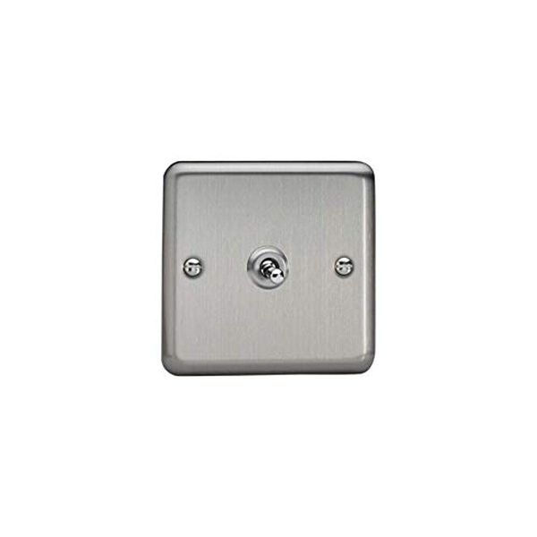 Varilight - 1G 1 or 2W 10A Classic Toggle Switch Matt Chrome - XST1