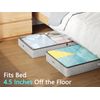 2-Pack under Bed Storage Bins 4.5 Inch Low Profile Organizer with Sturdy Sides
