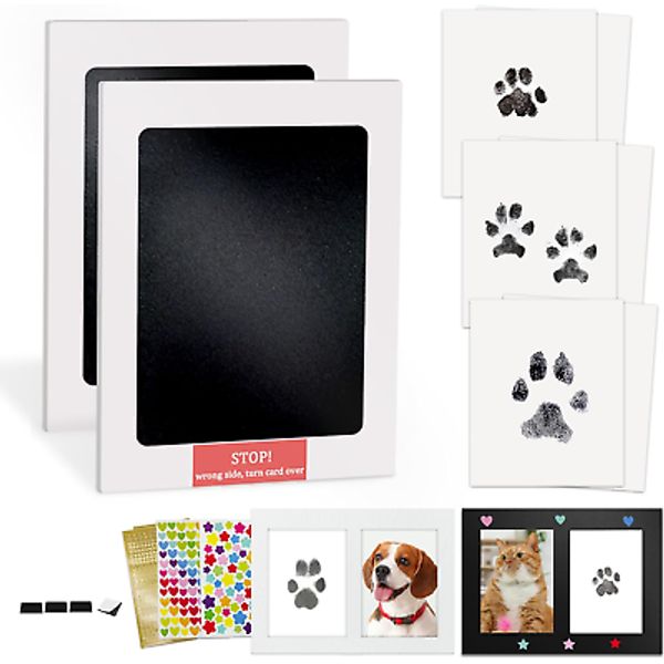 MYPAWLETS Inkless Paw Print Kit,Mess-Free Paw Print Stamp Pad for Dogs Cat,Pet S