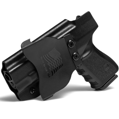 Rounded by Concealment Express OWB Paddle KYDEX Holster fits Glock 17/19/19X/22/23/26/27/31/32/33/45 (G1-5) | Right | Black
