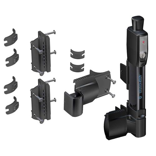 D&D Technologies ML3VPKA+ML3RPK MagnaLatch Vertical Pull for Round Posts, Child & Pet Safety Magnetic Gate Latch