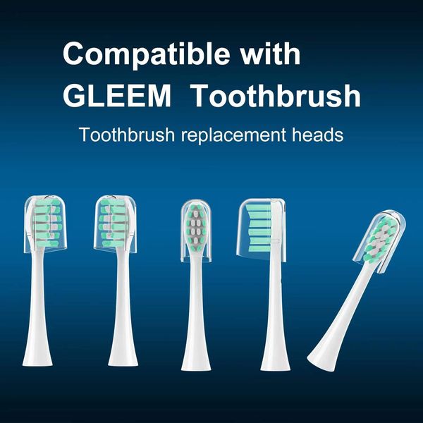 CILGEWH Replacement Toothbrush Heads for Gleem Electric Toothbrush，White 10 Pack