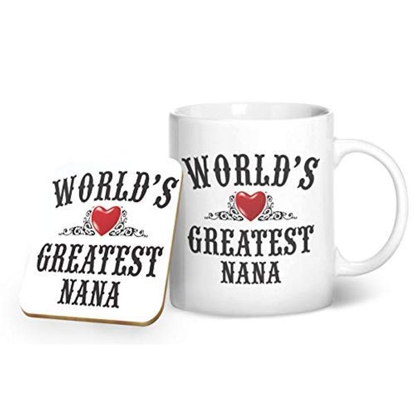 BWW Print - World's Greatest Nana - Mug & Coaster Gift Set