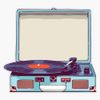 Blue Vinyl Record Player Window Bumper Sticker Decal 5"