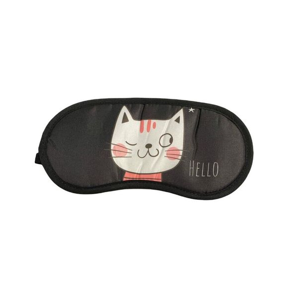 Cute Cat Theme Sleeping Mask w/ Elastic Back for Sleep or Travel