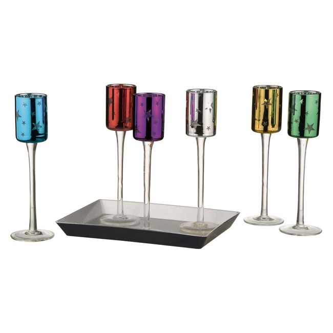 Artland 7 Piece Shooting Stars Liqueur Set-Can, Multi/Coloured, 5.5 x 5.5 x 18 cm