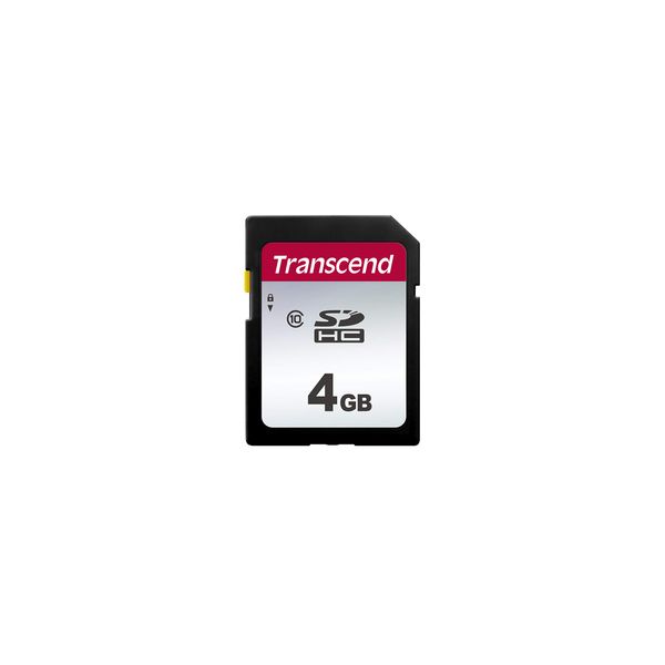 Transcend TS4GSD300S SD Card, 4 GB, Class 10, w/ Data Recovery Software (English Language Not Guaranteed)