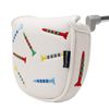 Andux PU Striped Tees Pattern Putter Cover Golf Putter Head Covers (Square, white)