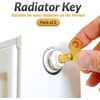 Equip247uk Solid Brass Radiator Bleed Key, Pack of 2